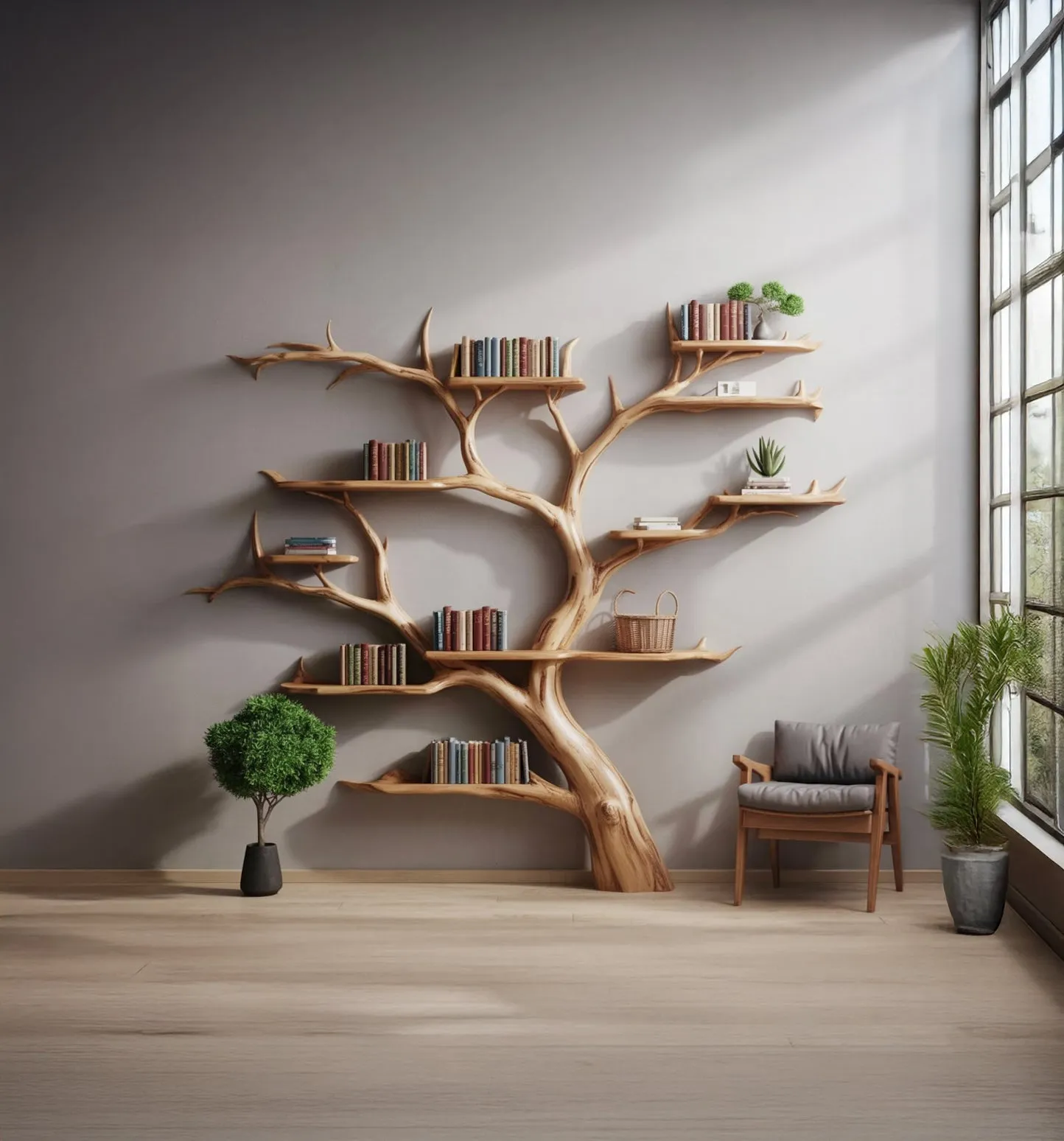 Bookcase Hardwood Canopy Profile Slim Silhouette - Image 2