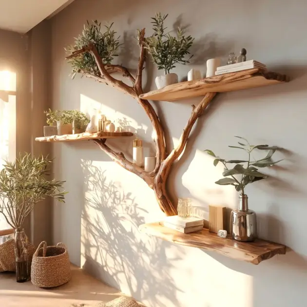 Wall Shelf Hardwood Minimal Face Hidden Support Kid Friendly