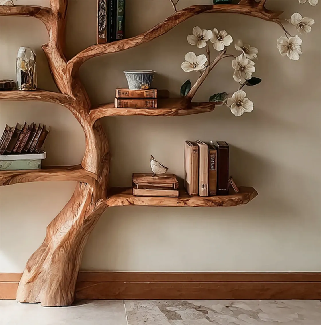 Bookcase Hardwood Canopy Form Studio Built Reader Ready - Image 4